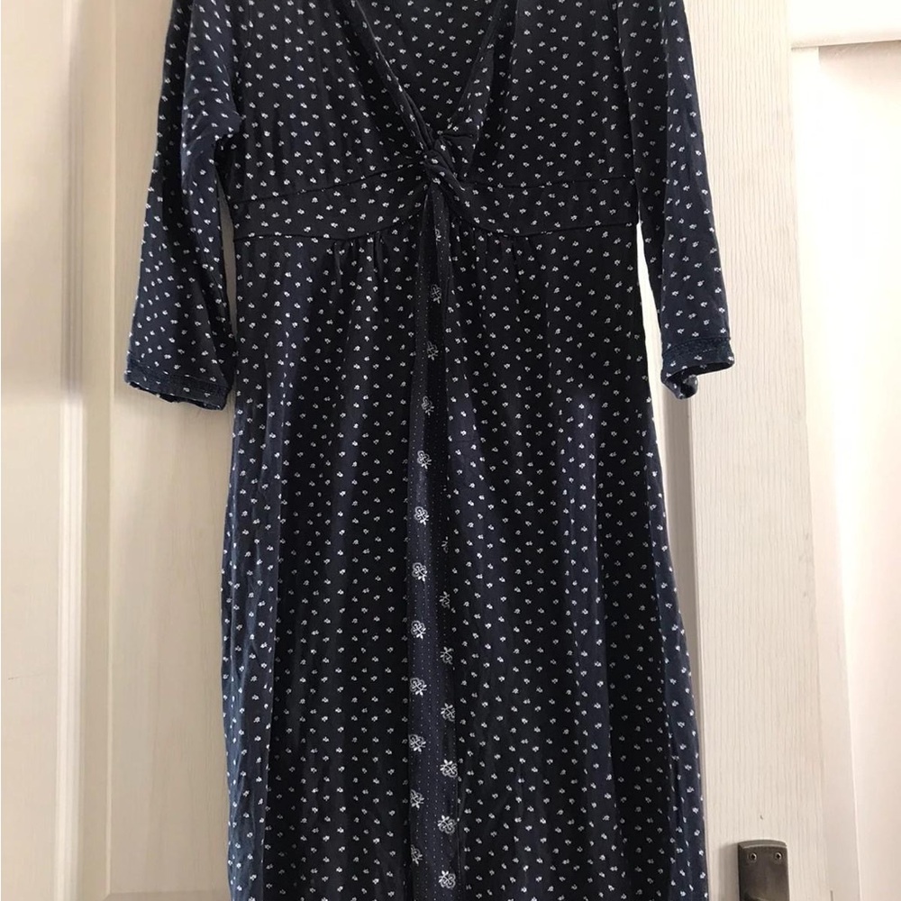 Fat Face Navy Polka Dot Dress
